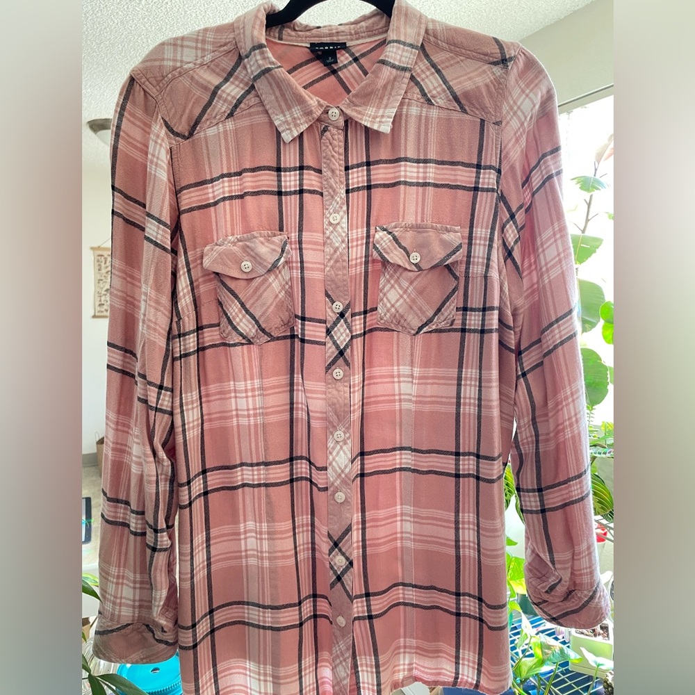 Pink Torrid size 2 flannel shirt